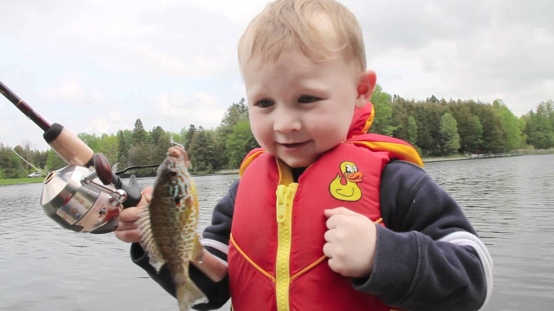 Boy’s Awesome Reaction to Catching His First Fish