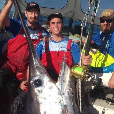 Tasmanian Teenager lands 580 pound swordfish