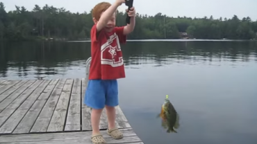 Little Boy Catches Fish in Less Than 2 Seconds