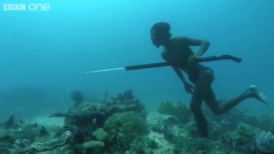 Underwater Sea Bed Hunting On One Breath of Air