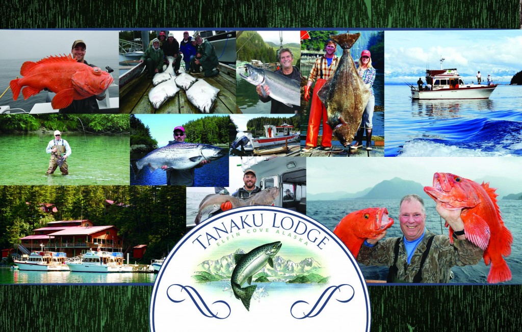 Red Tuna Fishing Shirt Club - June 2015 - Tanaku Lodge Alaska Postcard