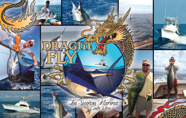 Red Tuna Fishing Shirt Club - September 2015 - Dragin Fly Postcard