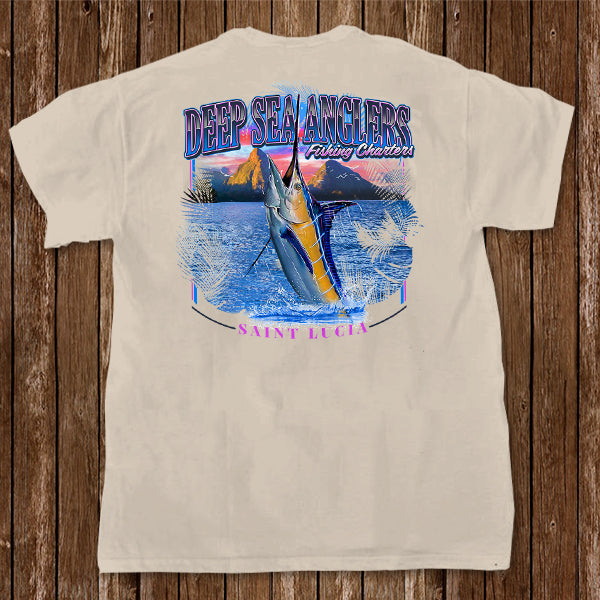 Deep Sea Anglers Fishing Charters - Pocket Tee