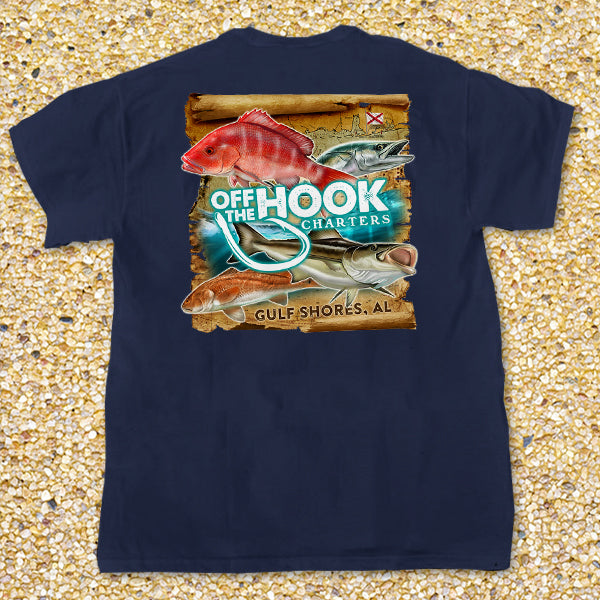 Off The Hook Charters - Pocket Tee
