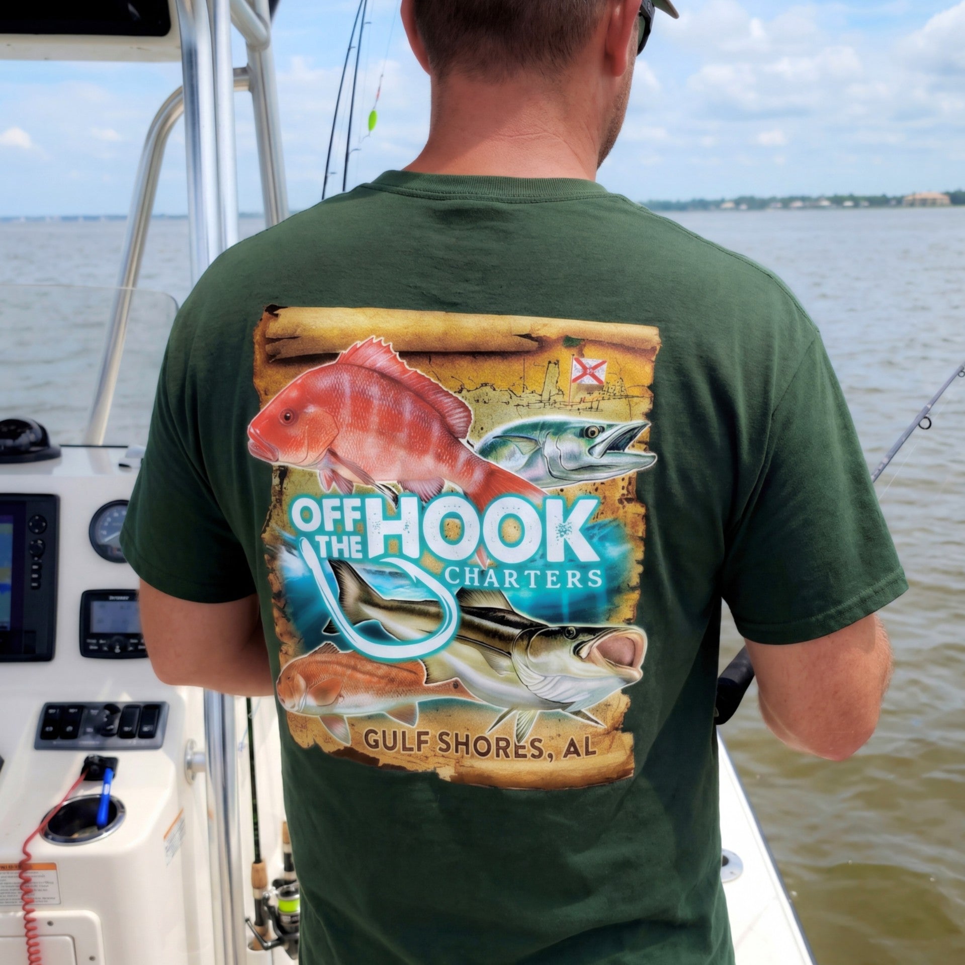 Off The Hook Charters - Pocket Tee