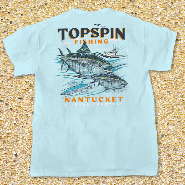 Topspin Fishing Charters - Pocket Tee