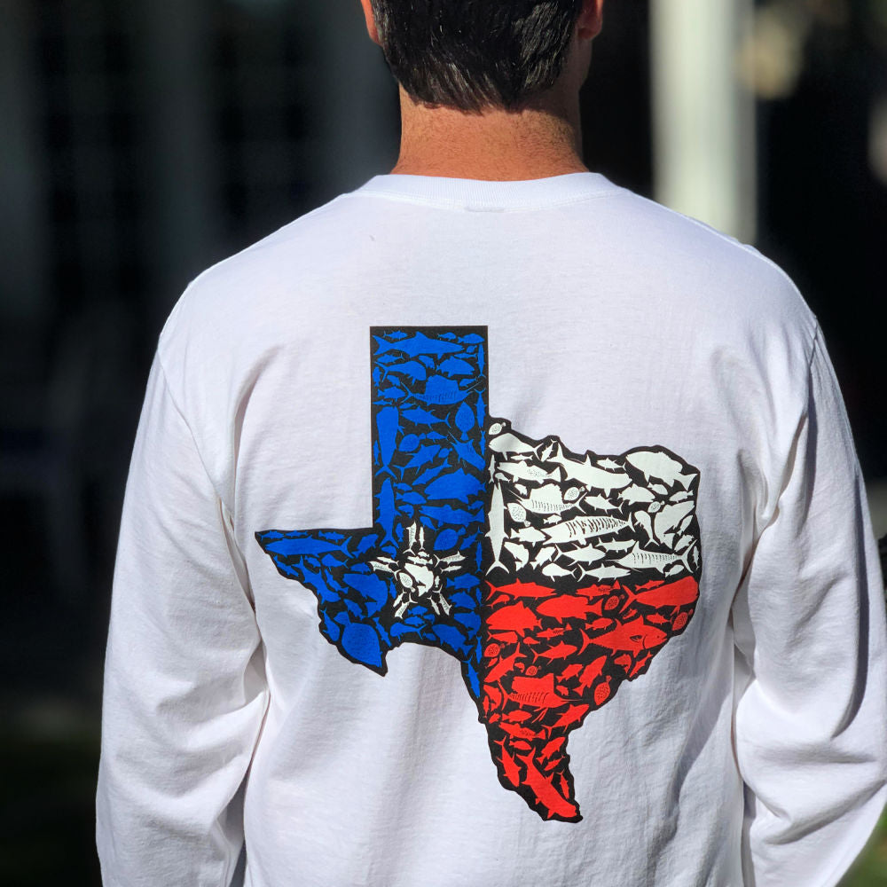 Texas Flag - Long Sleeve Cotton